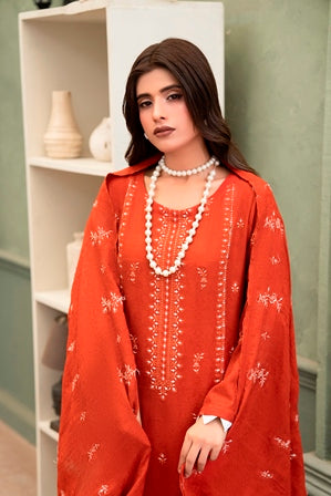 SHEEN LUXE 3PC EMBROIDERED WITH READY TO WEAR DUPATTA