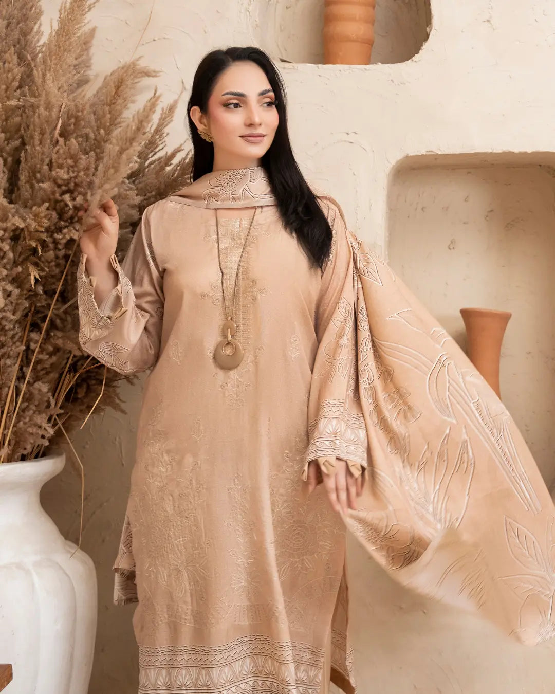 Azura Karandi Embroided 3-Piece
