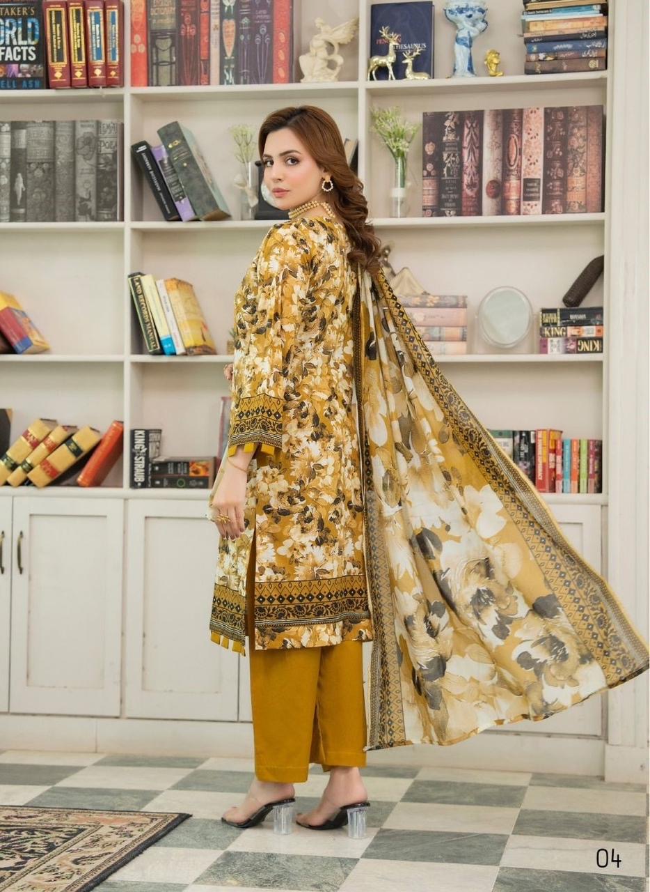 3 PIECE - EMBROIDERED LAWN SUIT