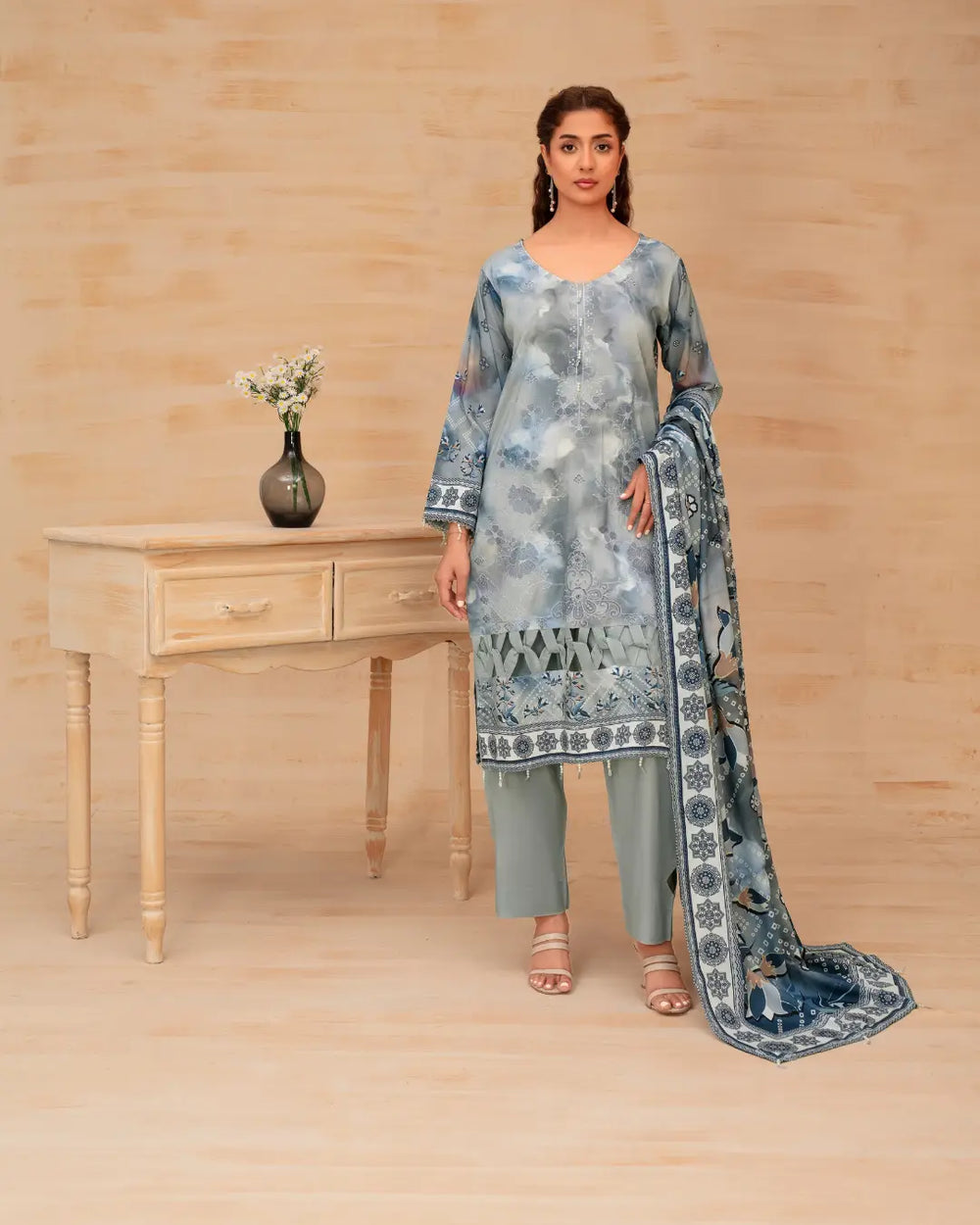 Batik Embroidered 3-Piece