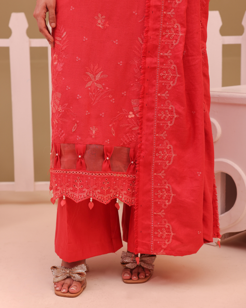 SHEEN LUXE 3PC EMBROIDERED WITH READY TO WEAR DUPATTA