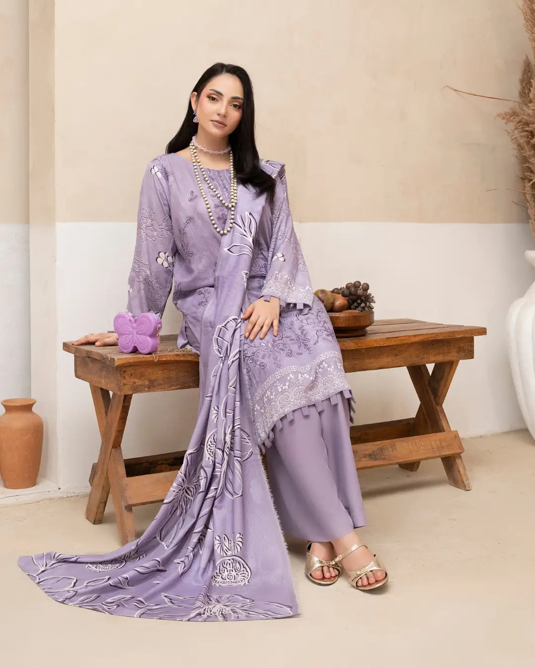 Azura Karandi Embroided 3-Piece