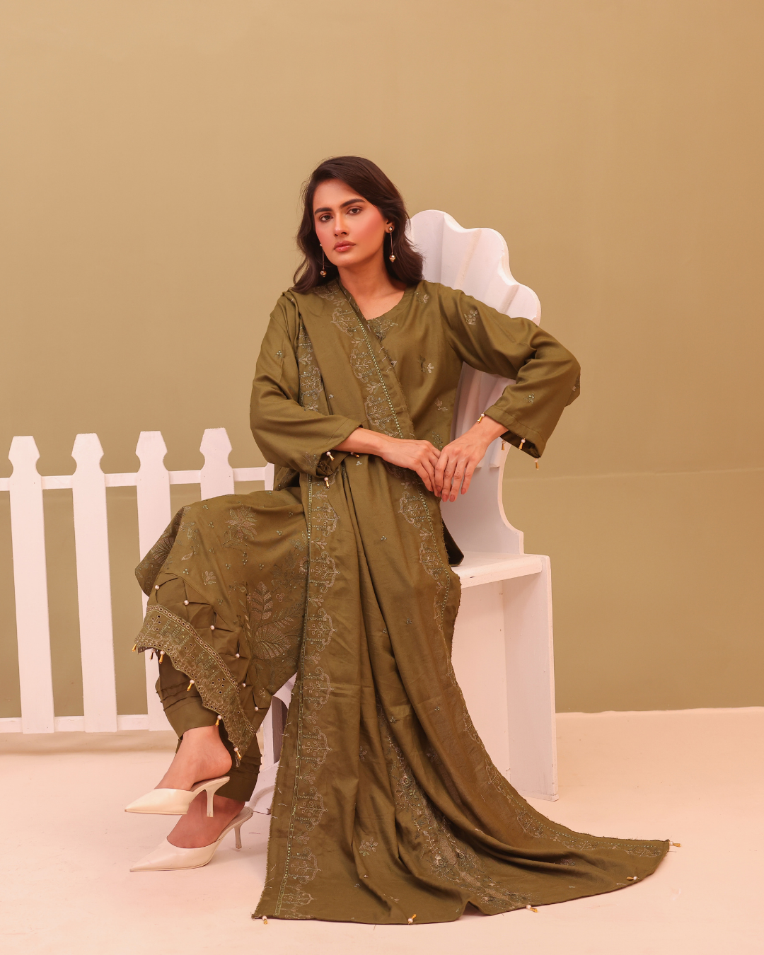 SHEEN LUXE 3PC EMBROIDERED WITH READY TO WEAR DUPATTA
