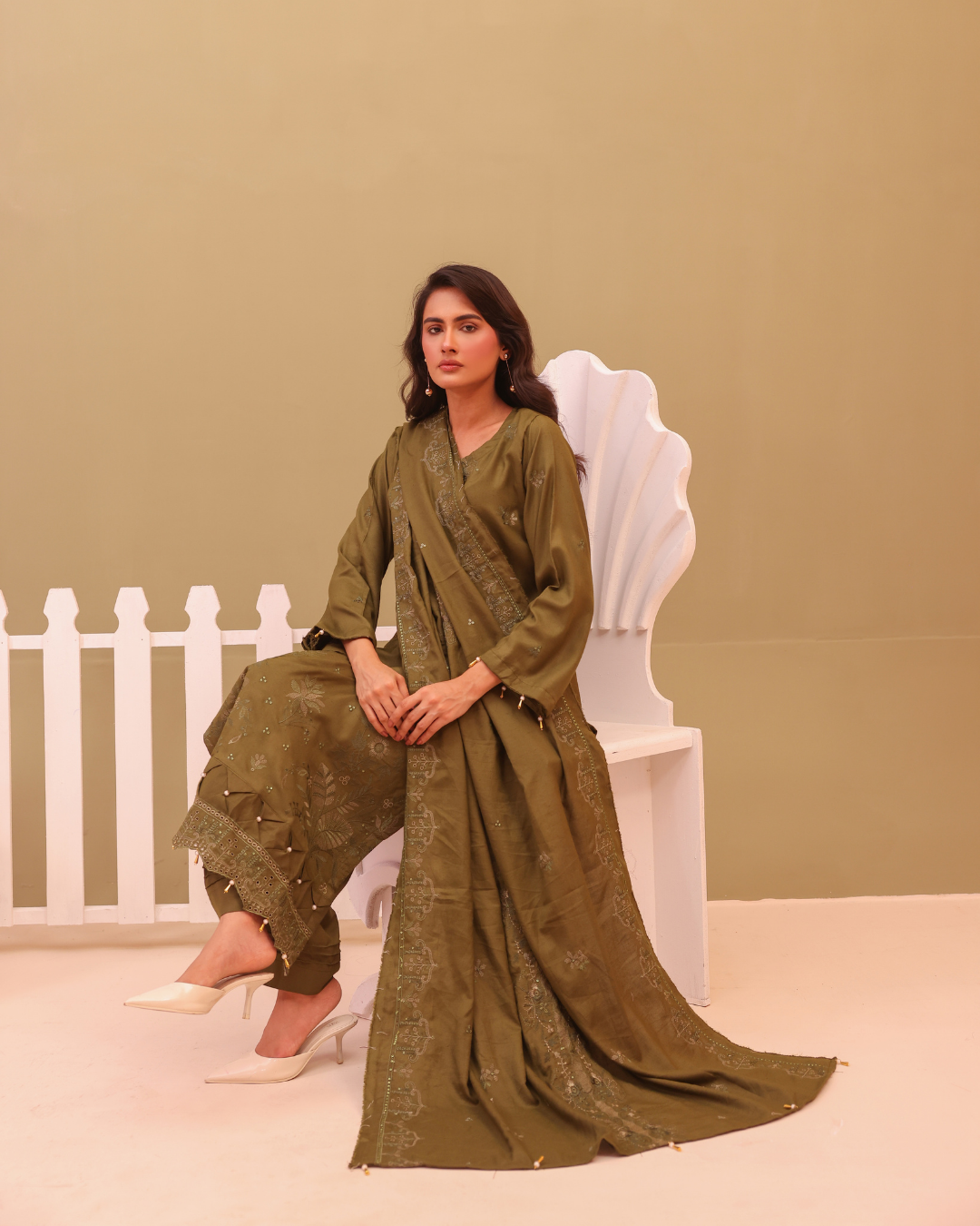 SHEEN LUXE 3PC EMBROIDERED WITH READY TO WEAR DUPATTA