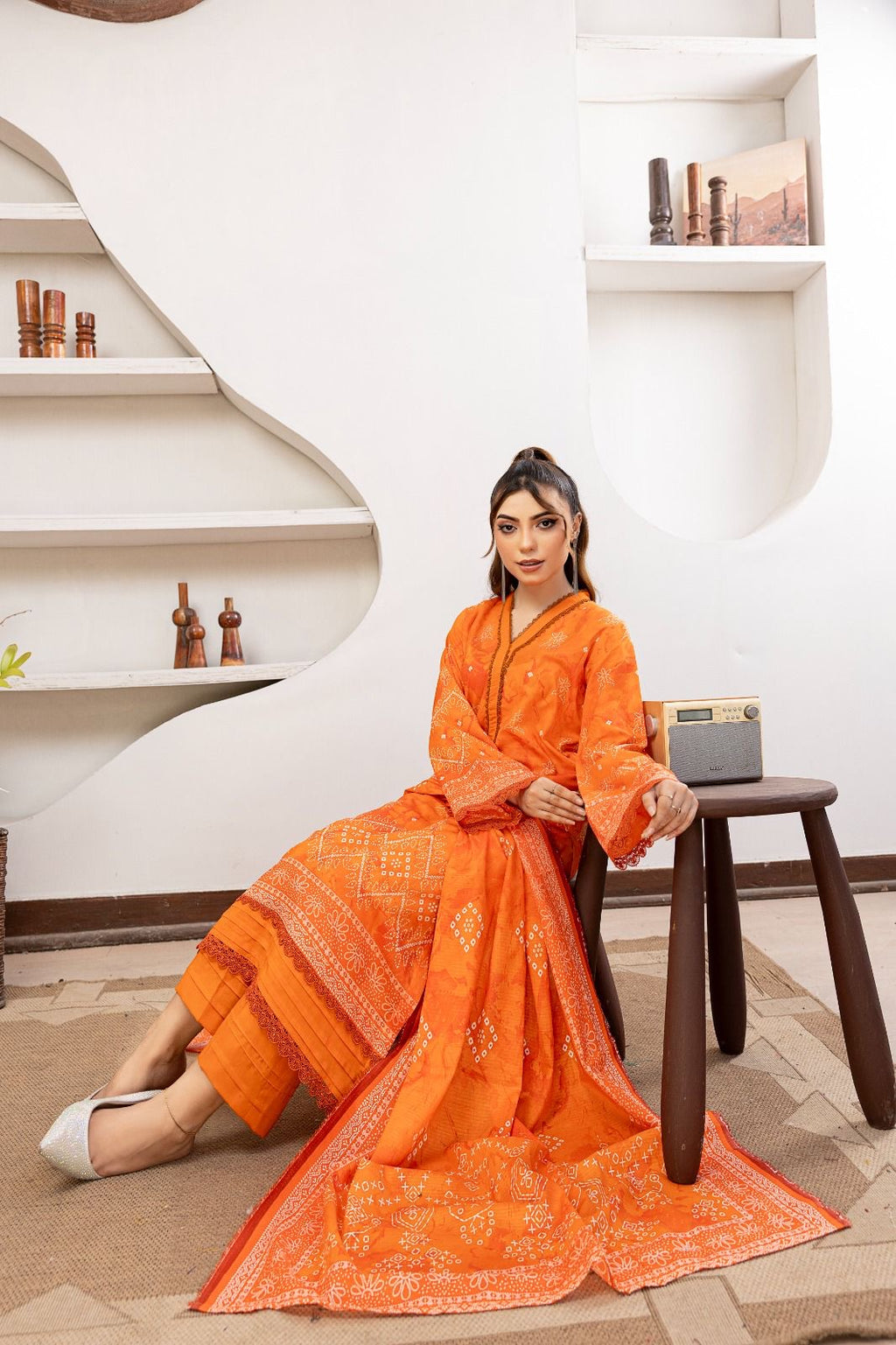 3 PIECE - EMBROIDERED LAWN SUIT