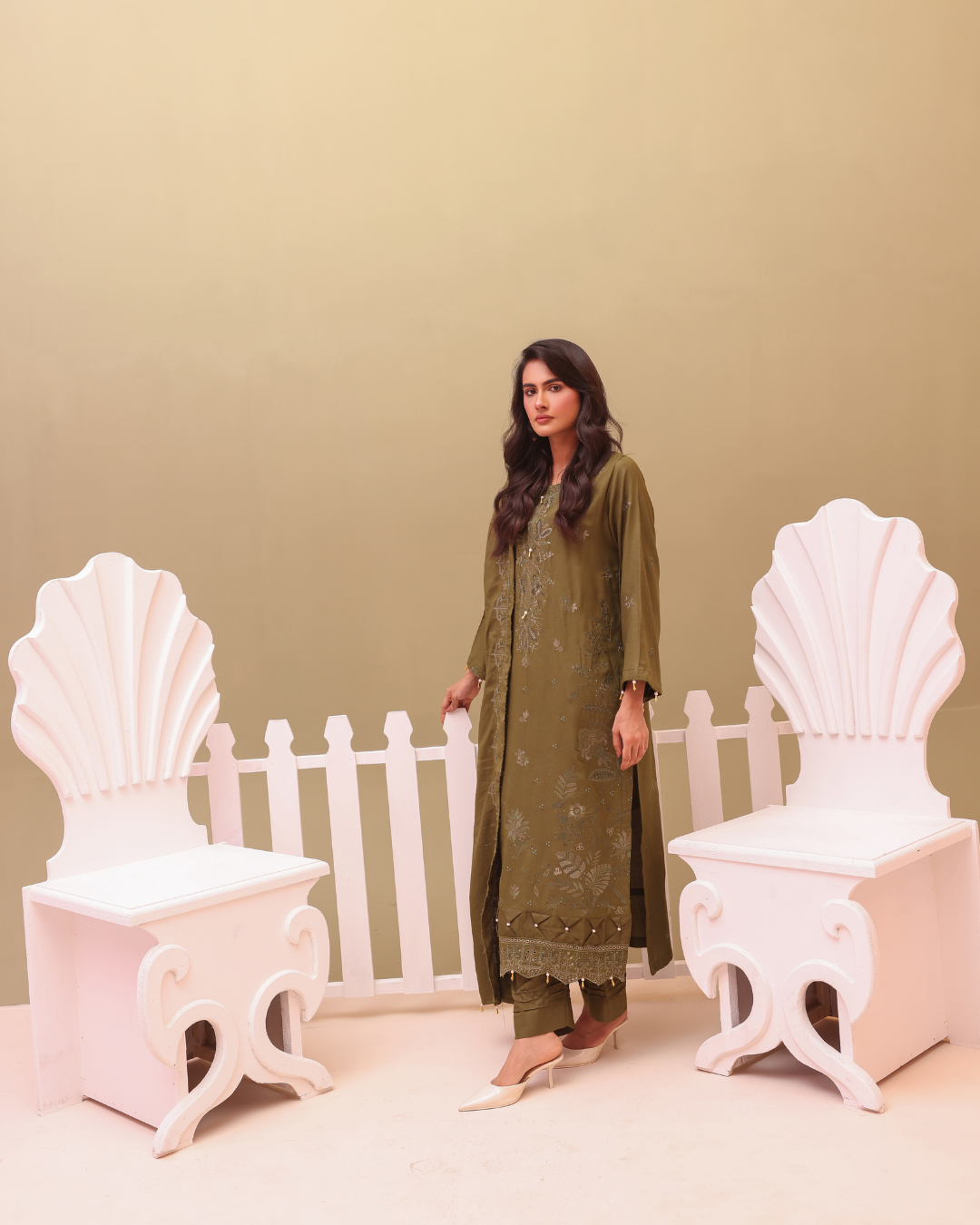 SHEEN LUXE 3PC EMBROIDERED WITH READY TO WEAR DUPATTA