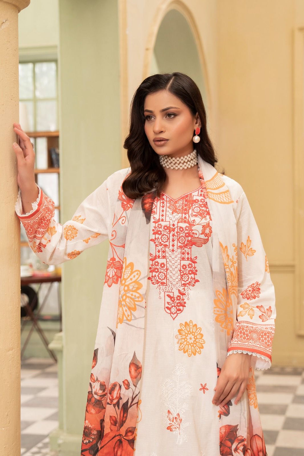 3 PIECE - EMBROIDERED LAWN SUIT