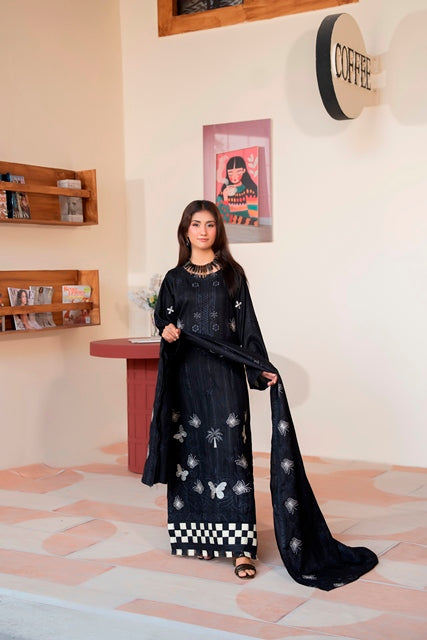 SHEEN LUXE 3PC EMBROIDERED WITH READY TO WEAR DUPATTA
