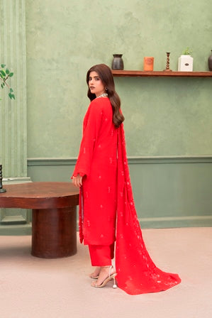 SHEEN LUXE 3PC EMBROIDERED WITH READY TO WEAR DUPATTA