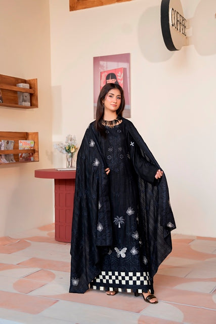 SHEEN LUXE 3PC EMBROIDERED WITH READY TO WEAR DUPATTA