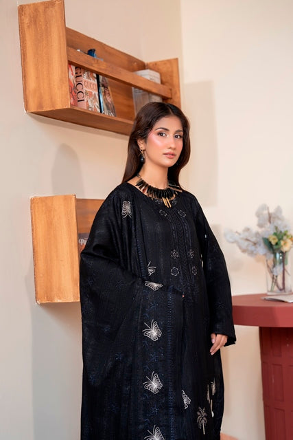 SHEEN LUXE 3PC EMBROIDERED WITH READY TO WEAR DUPATTA