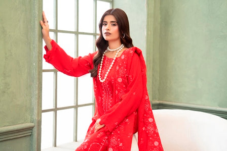 SHEEN LUXE 3PC EMBROIDERED WITH READY TO WEAR DUPATTA