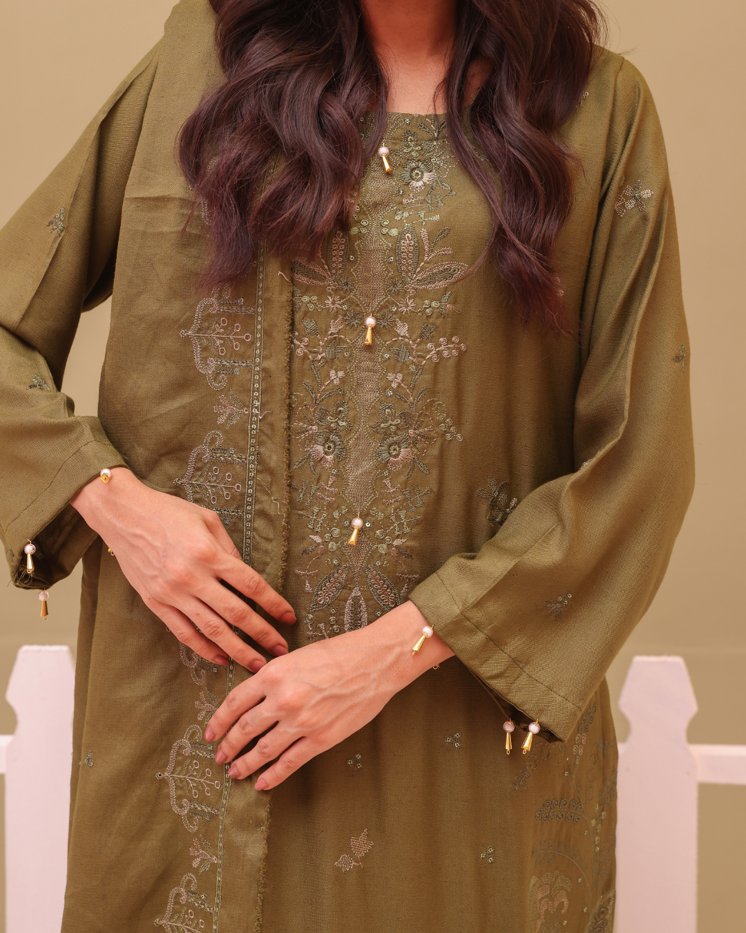 SHEEN LUXE 3PC EMBROIDERED WITH READY TO WEAR DUPATTA
