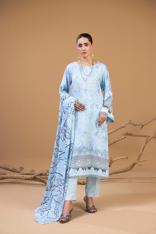 3 PIECE - UNSTITCHED EMBROIDERED KARANDI SUIT