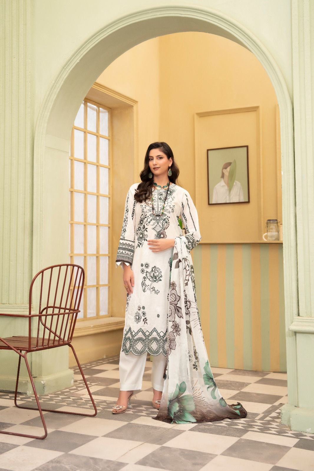 3 PIECE - EMBROIDERED LAWN SUIT
