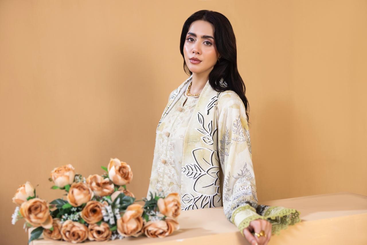 3 PIECE - UNSTITCHED EMBROIDERED KARANDI SUIT