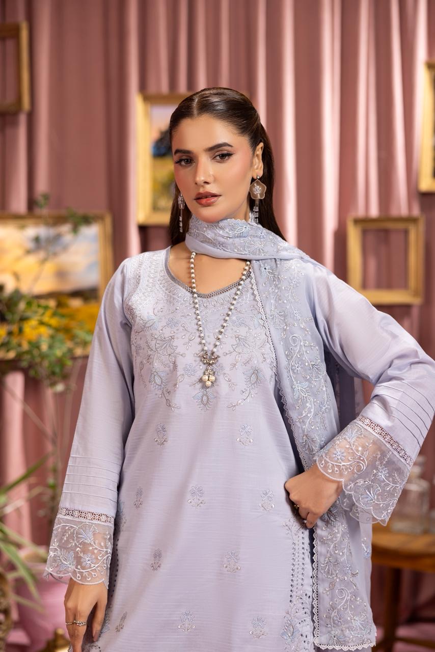 3 PIECE - EMBROIDERED LAWN SUIT