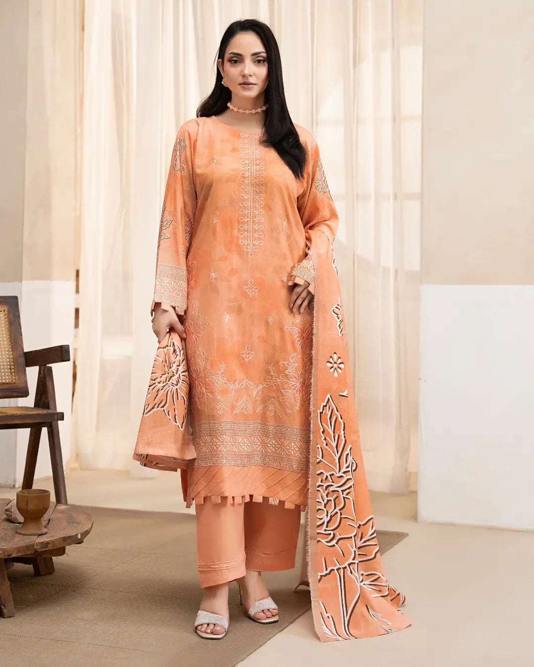 Azura Karandi Embroided 3-Piece