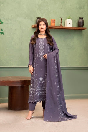 SHEEN LUXE 3PC EMBROIDERED WITH READY TO WEAR DUPATTA