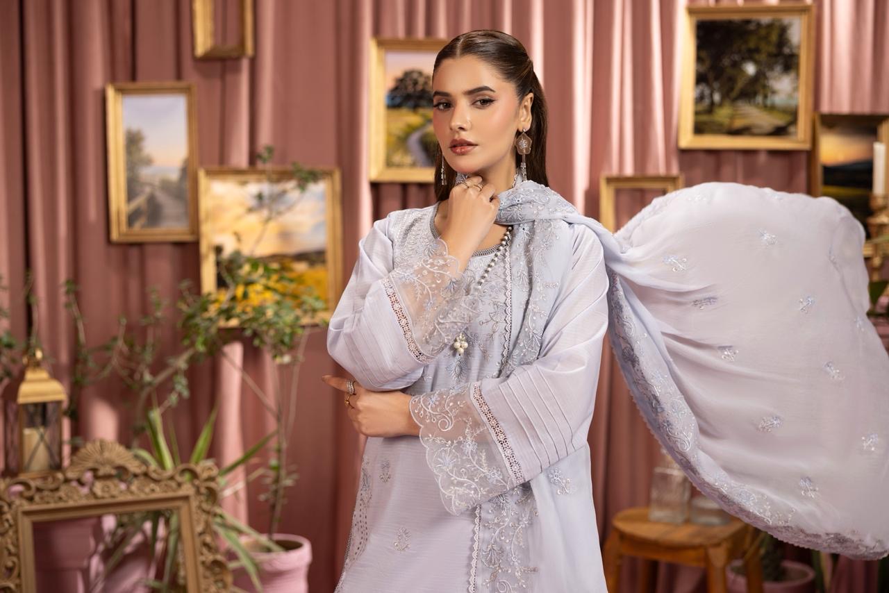 3 PIECE - EMBROIDERED LAWN SUIT