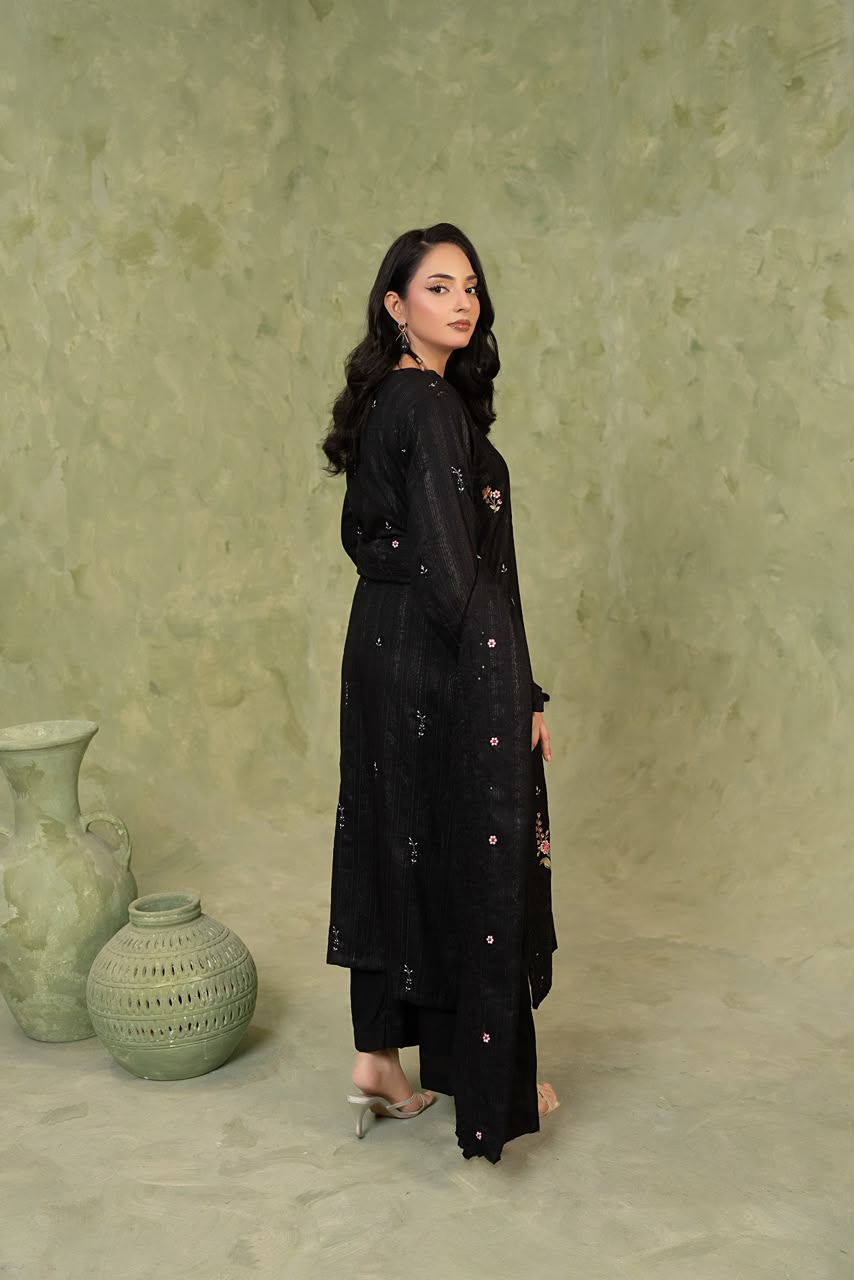 SHEEN LUXE 3PC EMBROIDERED WITH READY TO WEAR DUPATTA