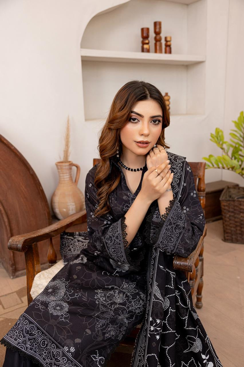 3 PIECE - EMBROIDERED LAWN SUIT