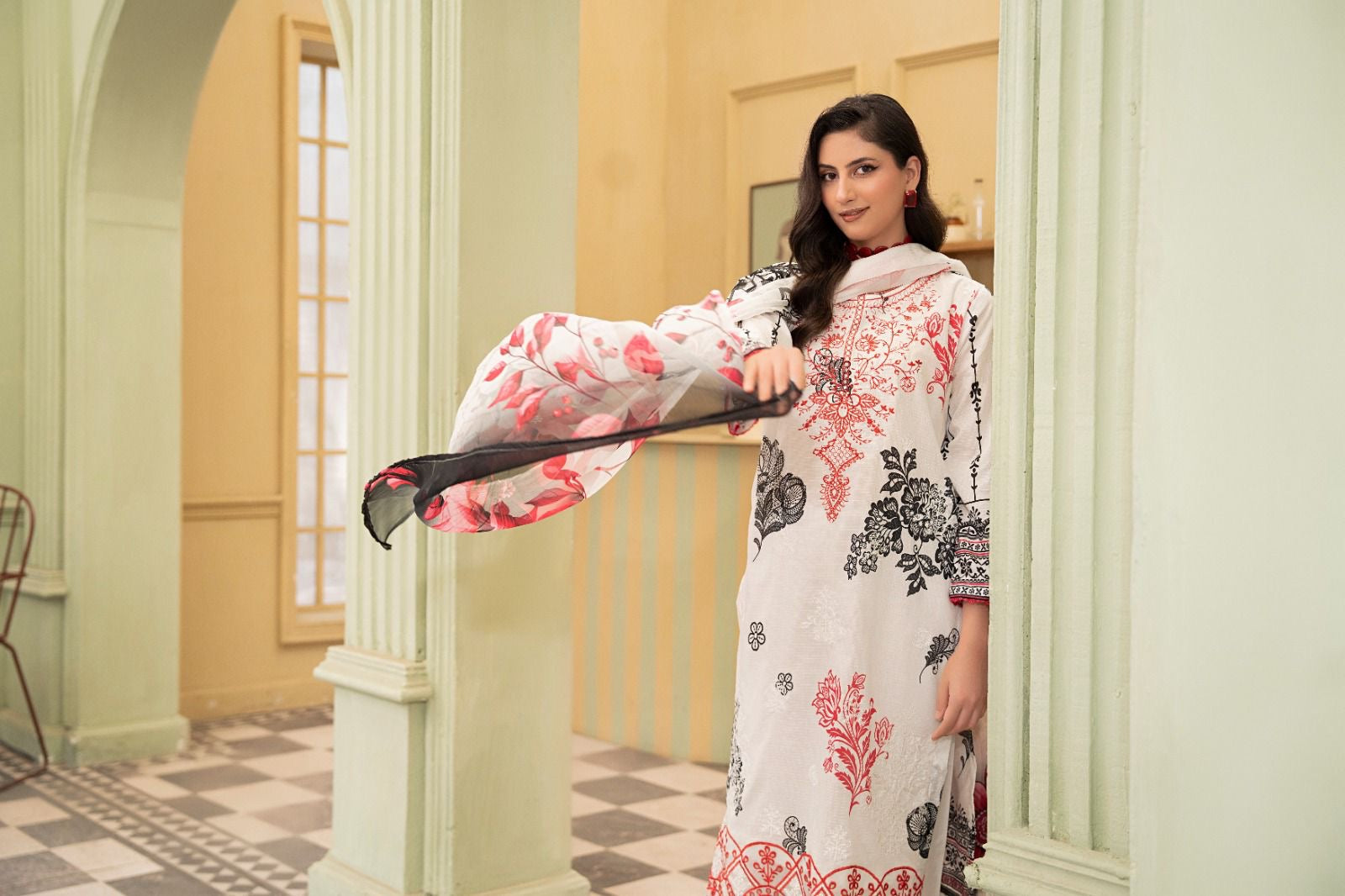 3 PIECE - EMBROIDERED LAWN SUIT