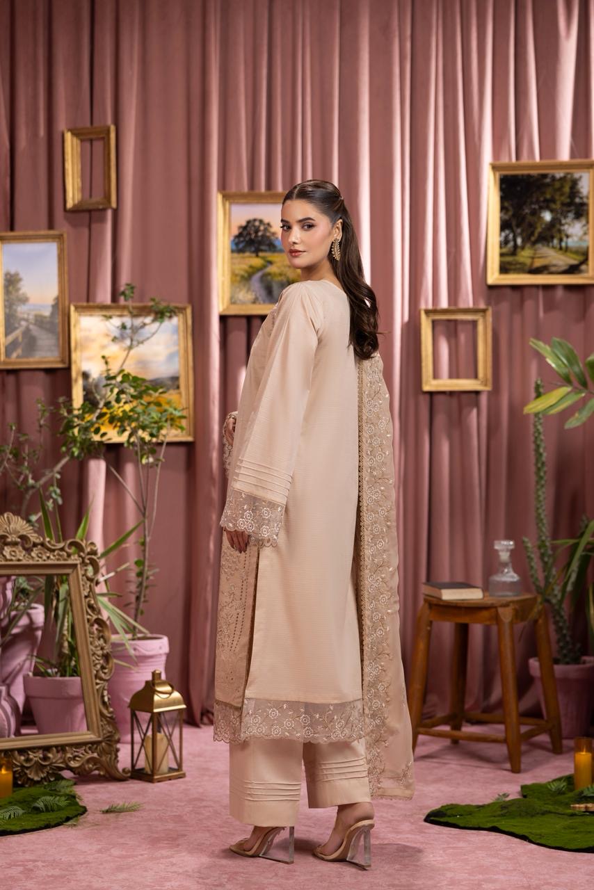 3 PIECE - EMBROIDERED LAWN SUIT