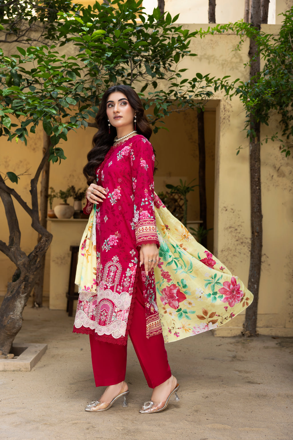 BIN NAEEM Royal Embroidery Vol-01 | 3 Piece Unstitched Cambric Suit