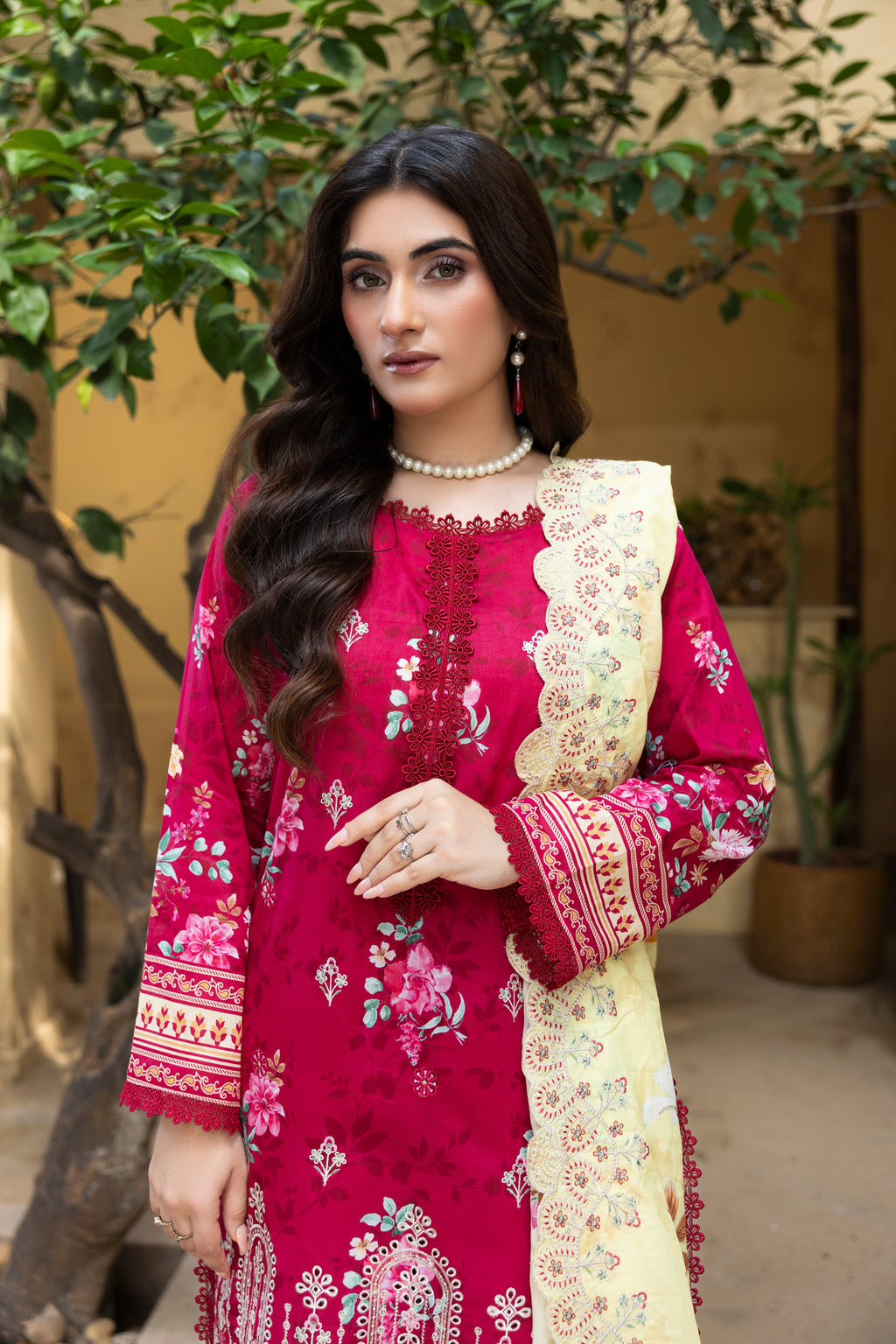 BIN NAEEM Royal Embroidery Vol-01 | 3 Piece Unstitched Cambric Suit