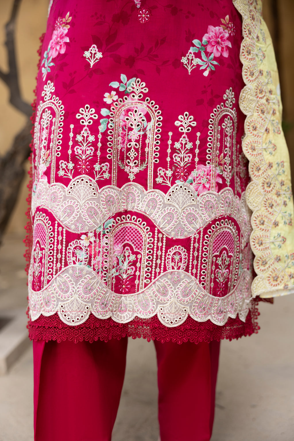 BIN NAEEM Royal Embroidery Vol-01 | 3 Piece Unstitched Cambric Suit