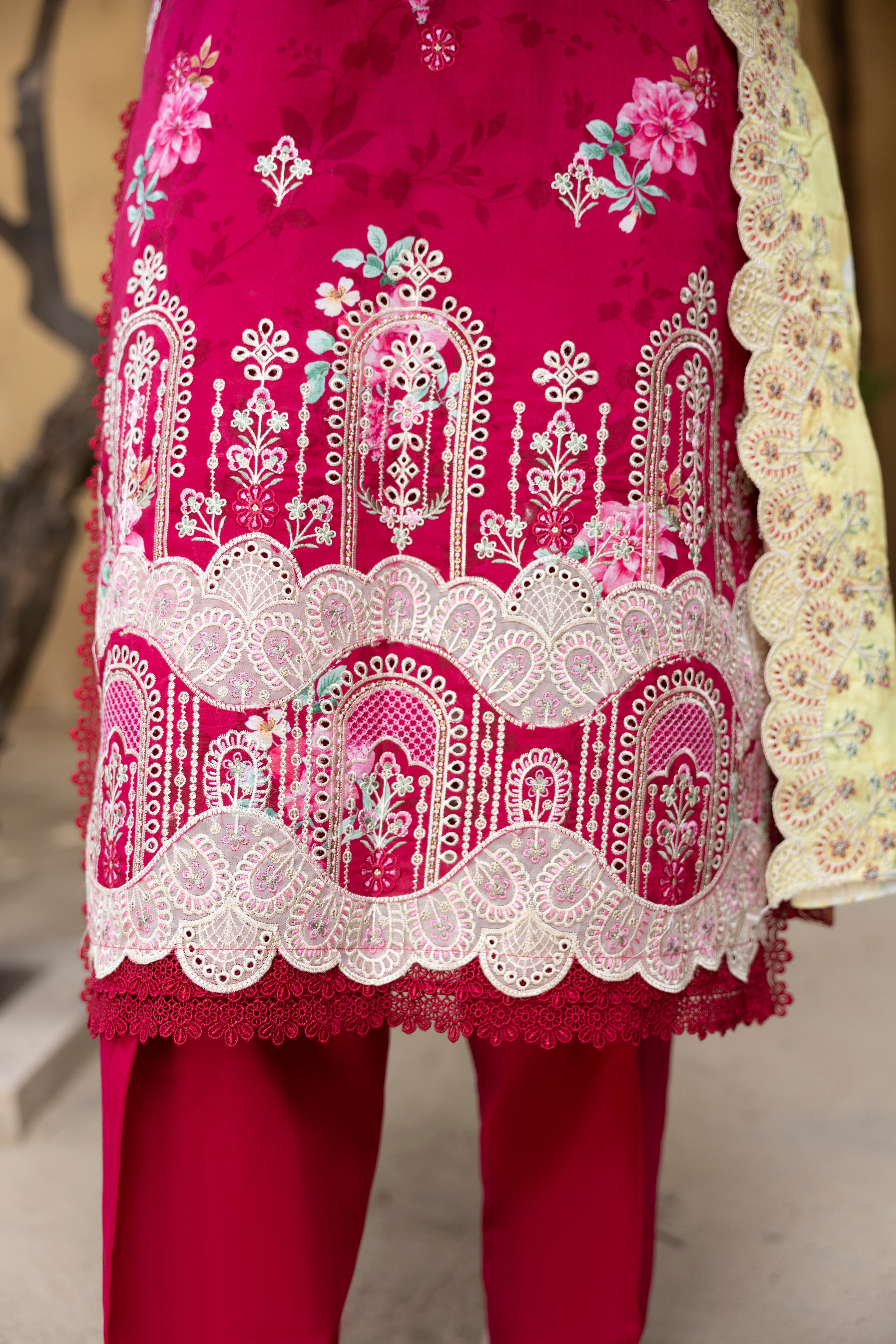 BIN NAEEM Royal Embroidery Vol-01 | 3 Piece Unstitched Cambric Suit