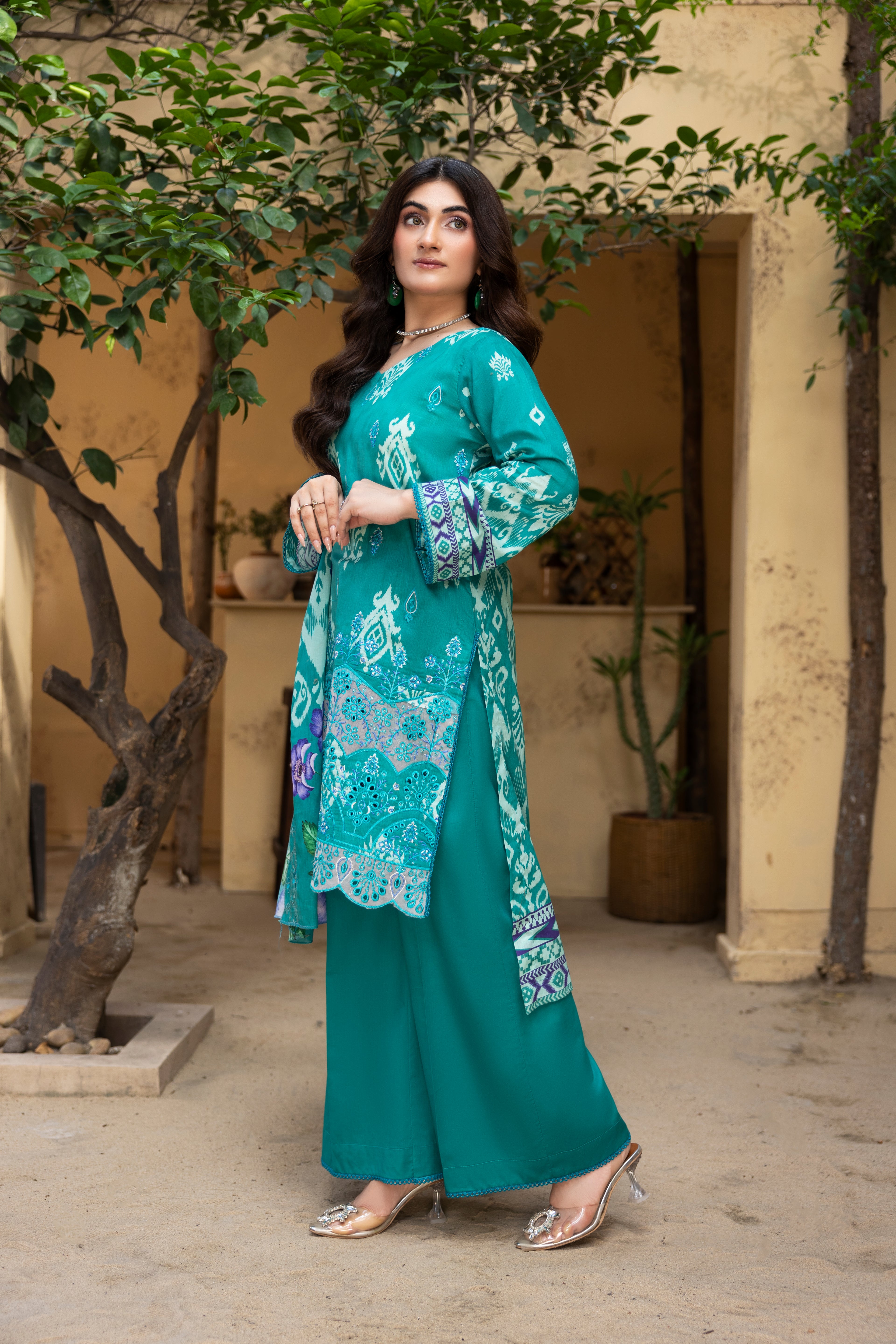 BIN NAEEM Royal Embroidery Vol-01 | 3 Piece Unstitched Cambric Suit