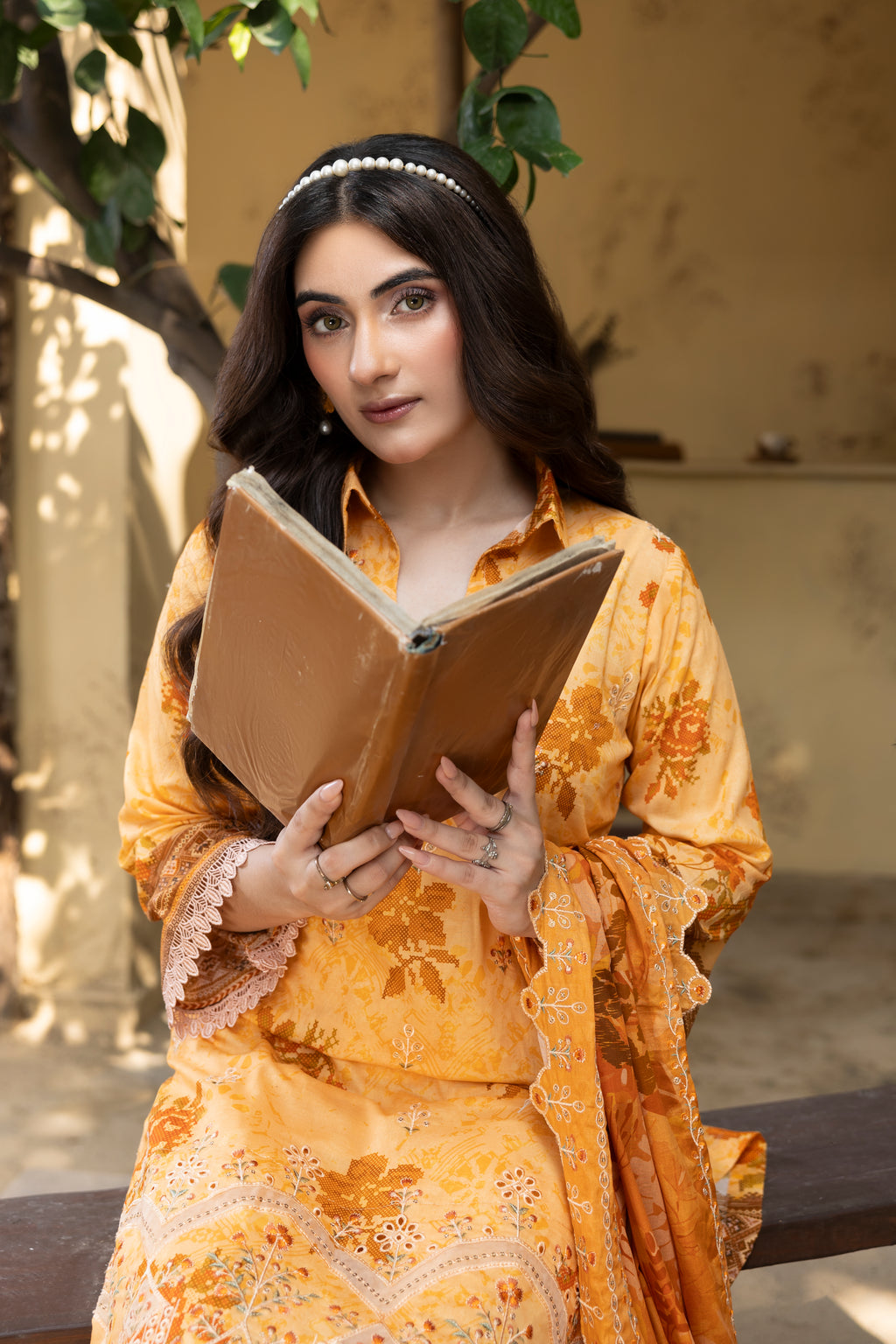 BIN NAEEM Royal Embroidery Vol-01 | 3 Piece Unstitched Cambric Suit
