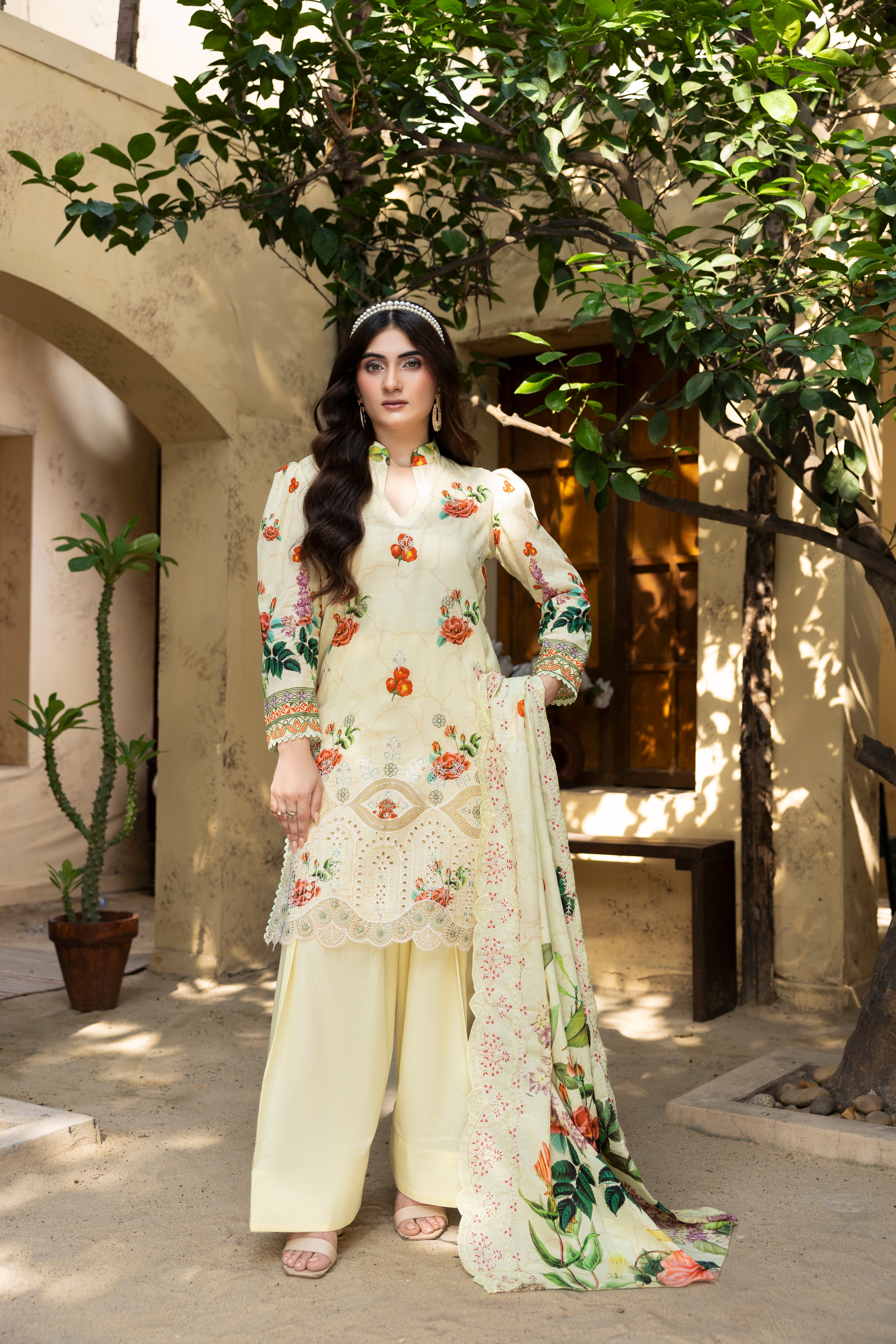BIN NAEEM Royal Embroidery Vol-01 | 3 Piece Unstitched Cambric Suit