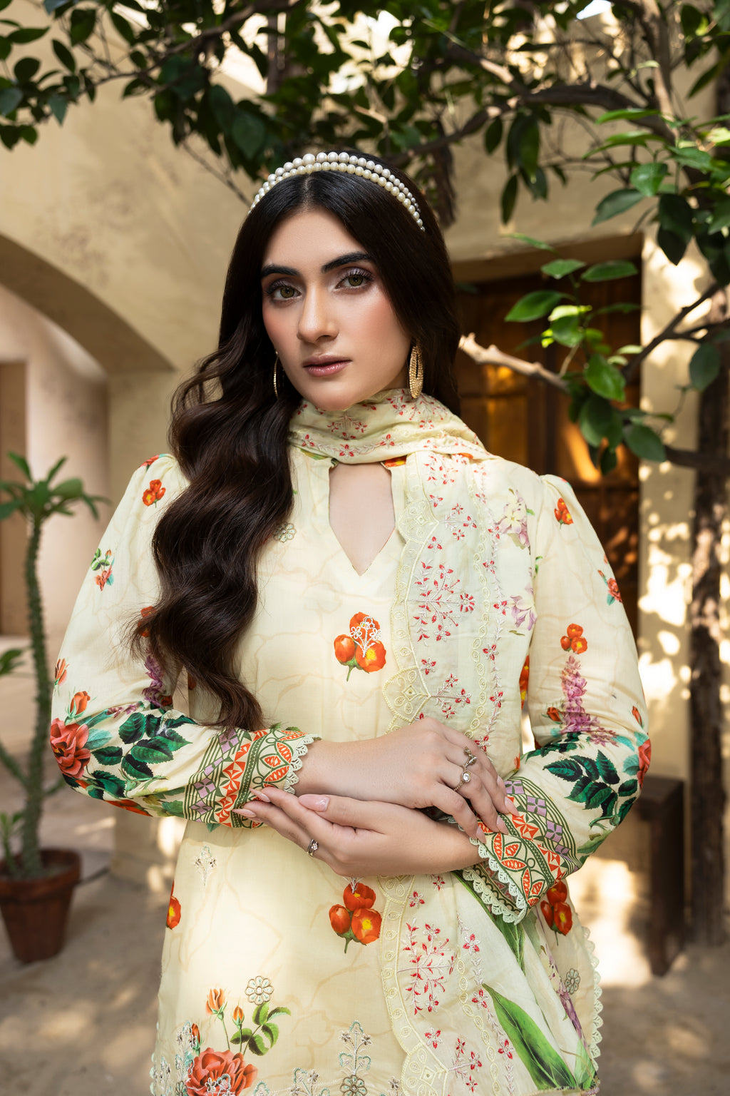 BIN NAEEM Royal Embroidery Vol-01 | 3 Piece Unstitched Cambric Suit