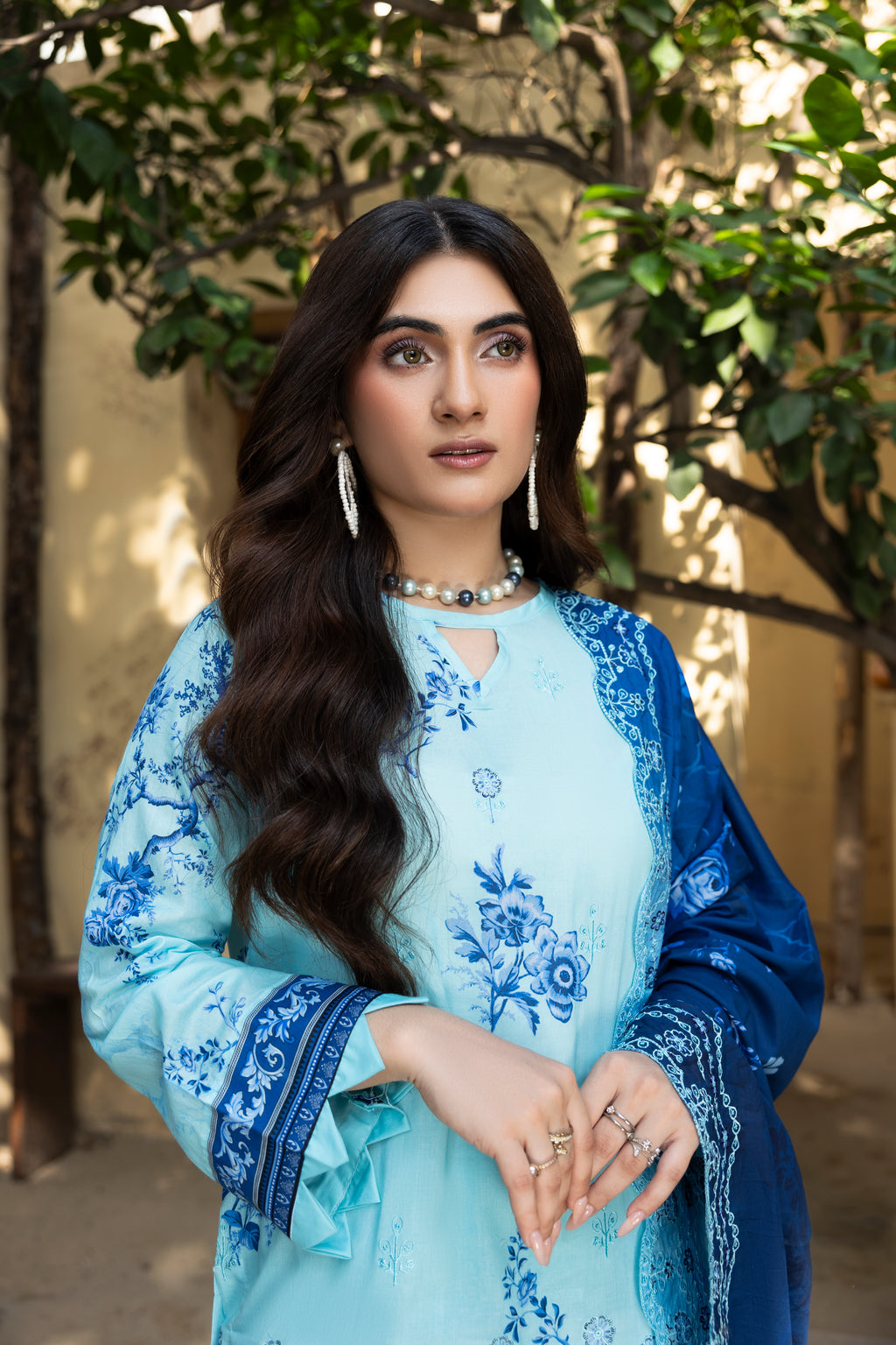 BIN NAEEM Royal Embroidery Vol-01 | 3 Piece Unstitched Cambric Suit