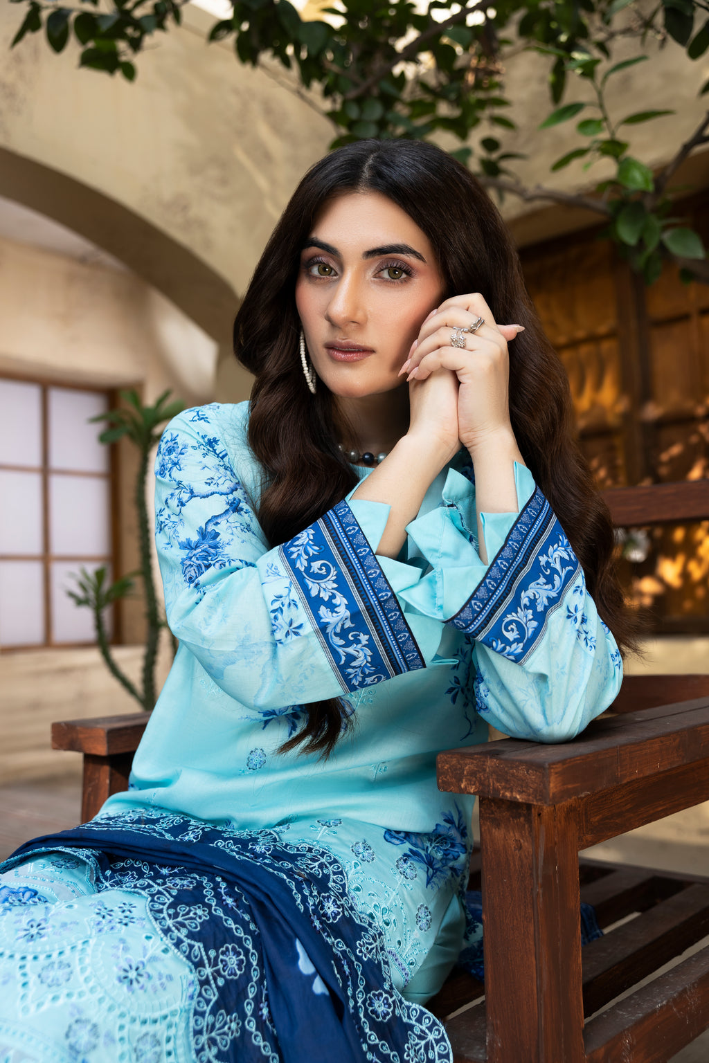 BIN NAEEM Royal Embroidery Vol-01 | 3 Piece Unstitched Cambric Suit