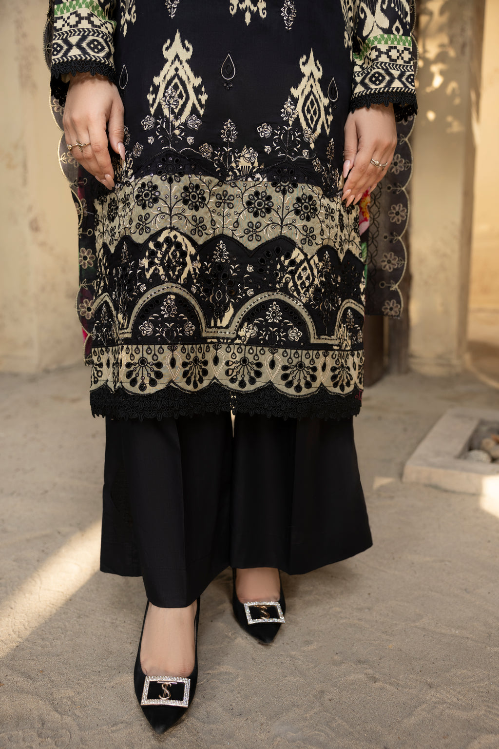 BIN NAEEM Royal Embroidery Vol-01 | 3 Piece Unstitched Cambric Suit