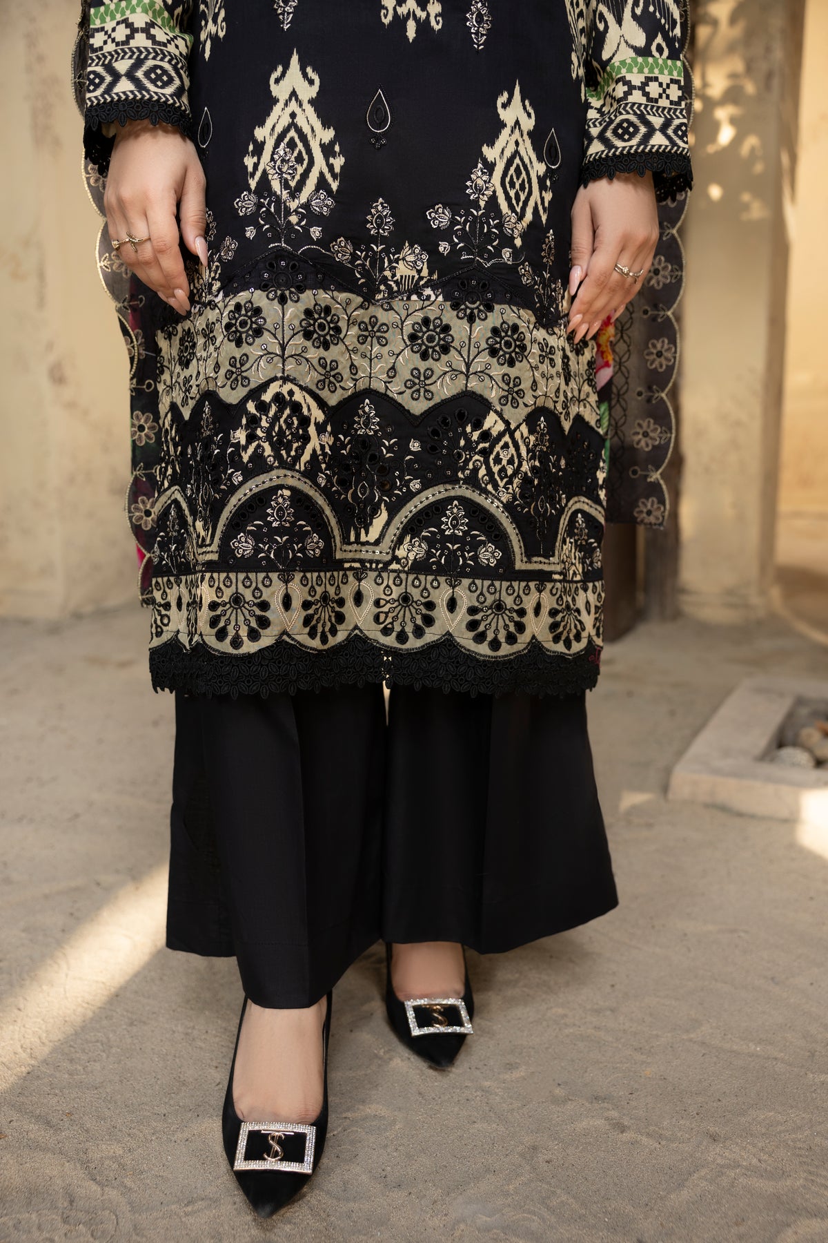 BIN NAEEM Royal Embroidery Vol-01 | 3 Piece Unstitched Cambric Suit