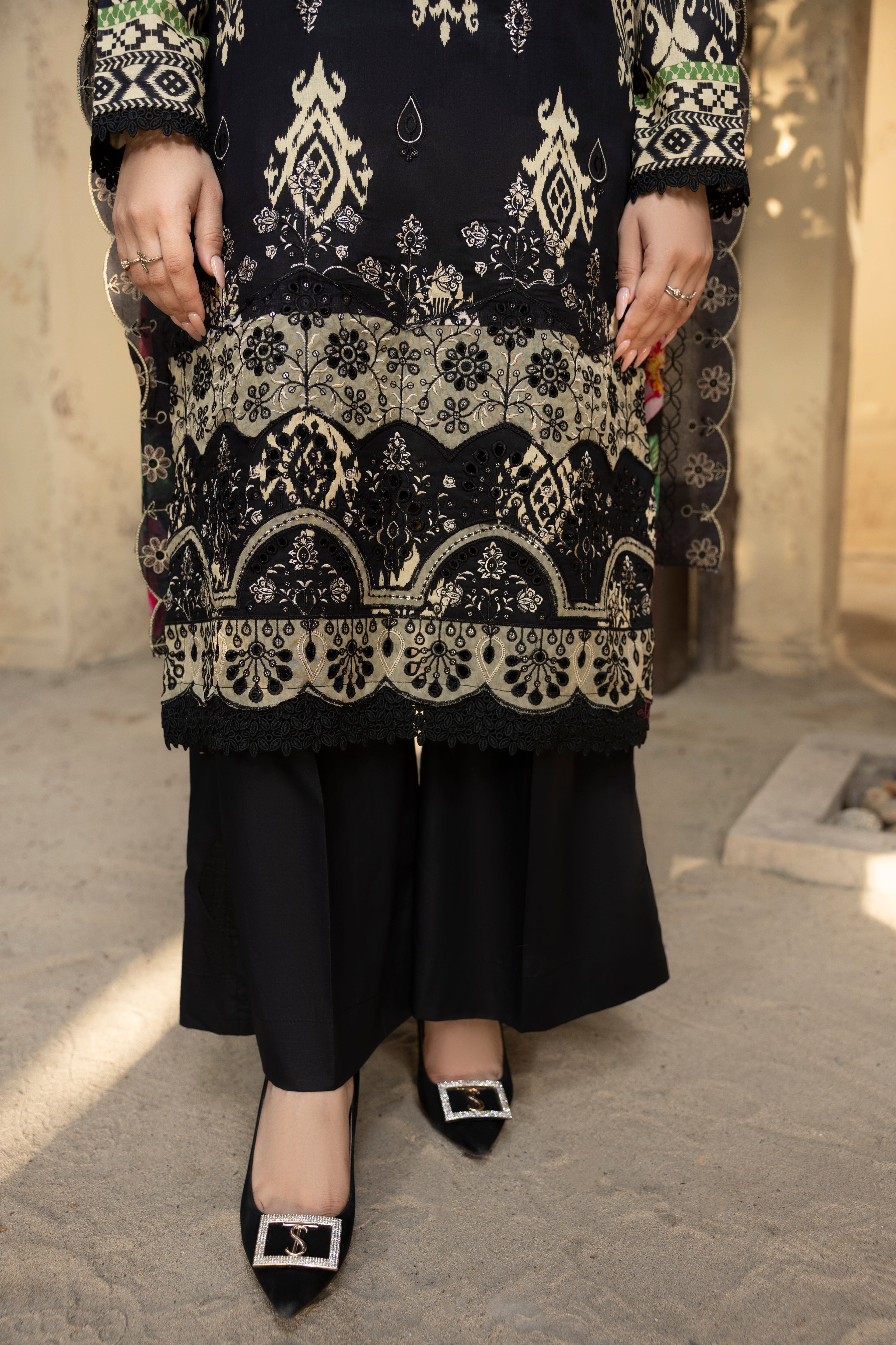 BIN NAEEM Royal Embroidery Vol-01 | 3 Piece Unstitched Cambric Suit