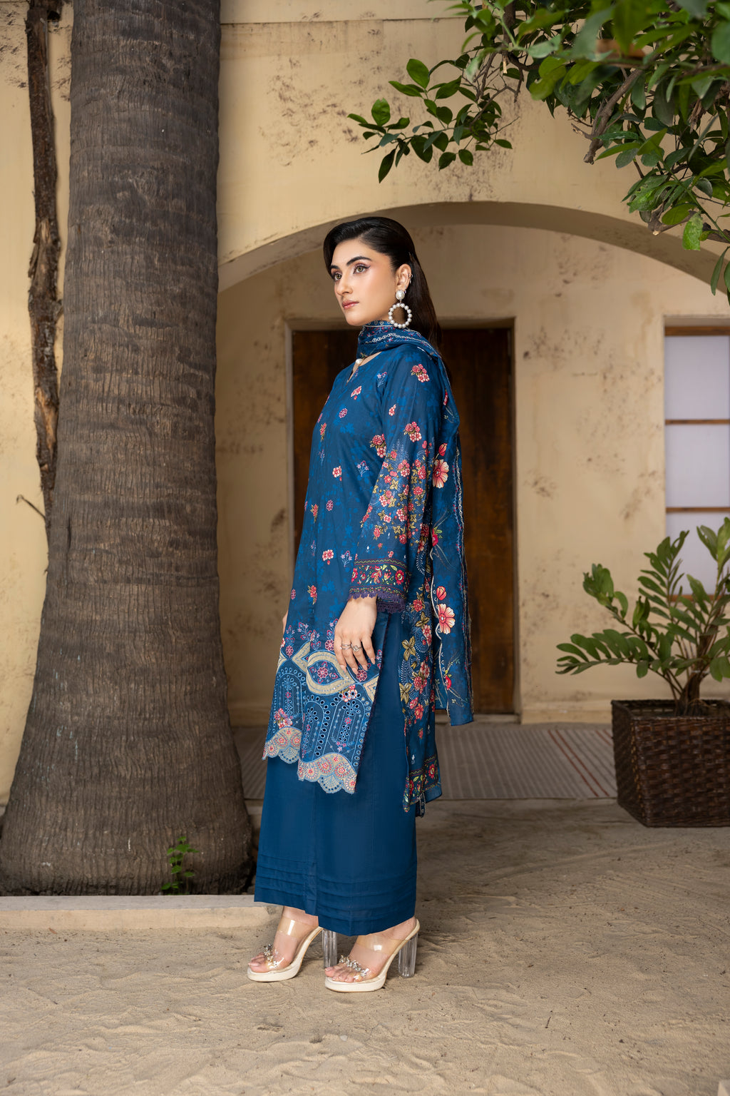 BIN NAEEM Royal Embroidery Vol-01 | 3 Piece Unstitched Cambric Suit