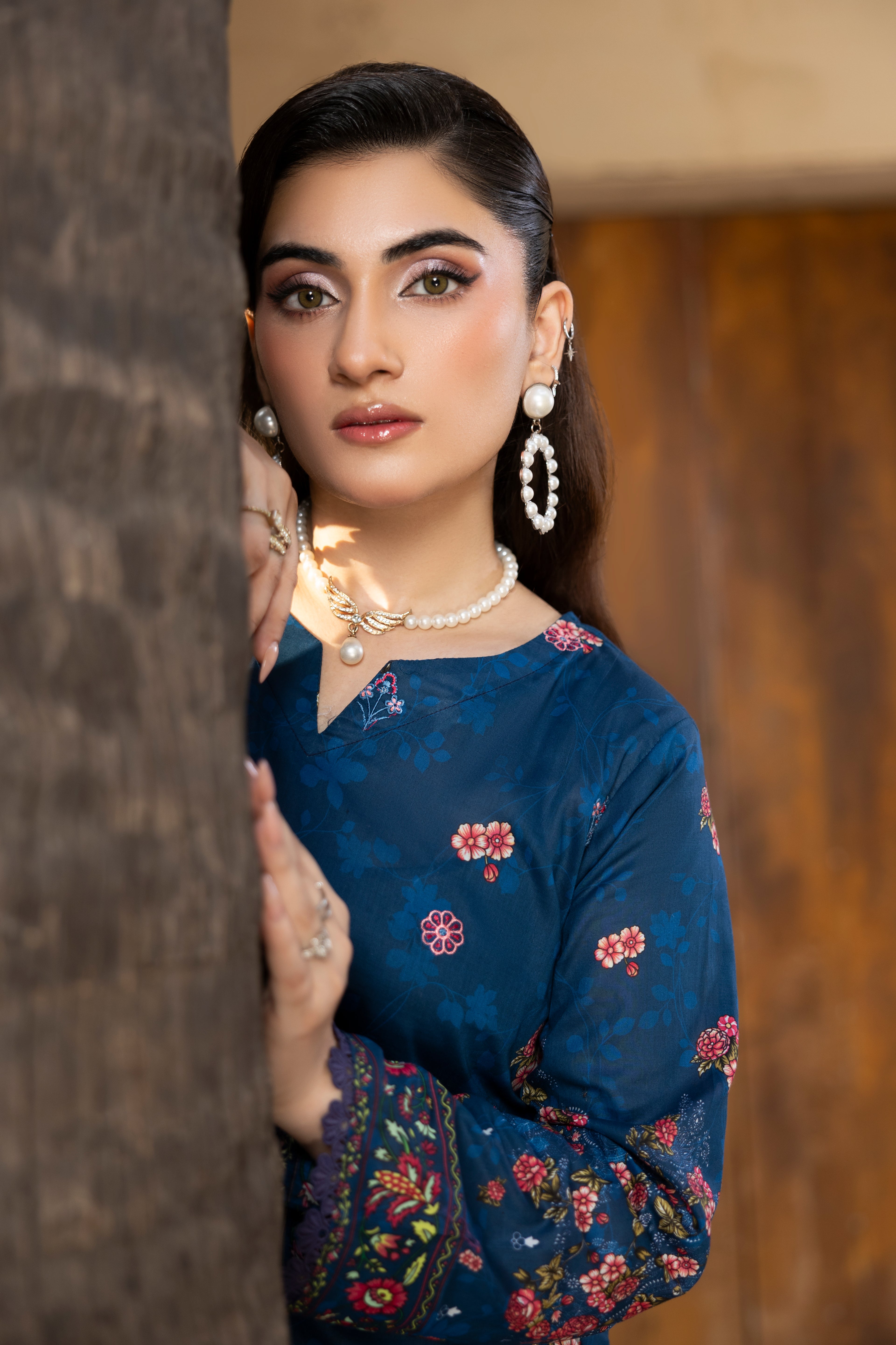 BIN NAEEM Royal Embroidery Vol-01 | 3 Piece Unstitched Cambric Suit