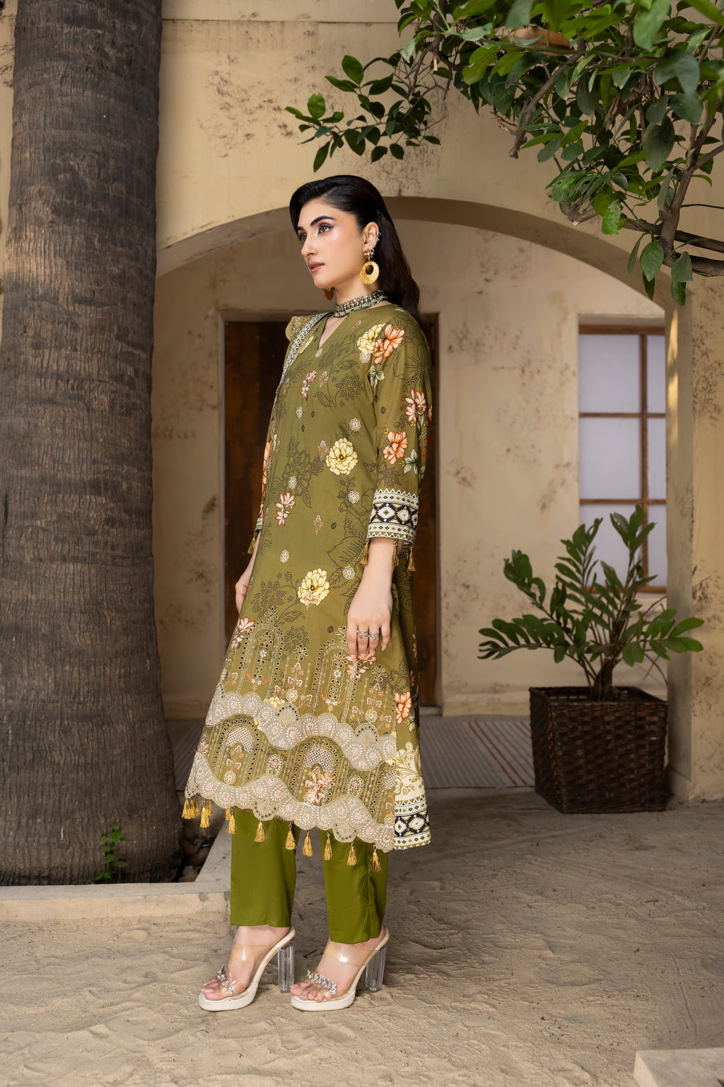 BIN NAEEM Royal Embroidery Vol-01 | 3 Piece Unstitched Cambric Suit