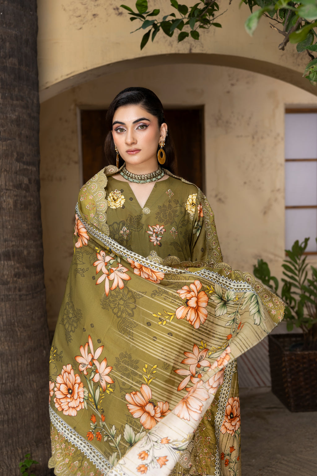 BIN NAEEM Royal Embroidery Vol-01 | 3 Piece Unstitched Cambric Suit
