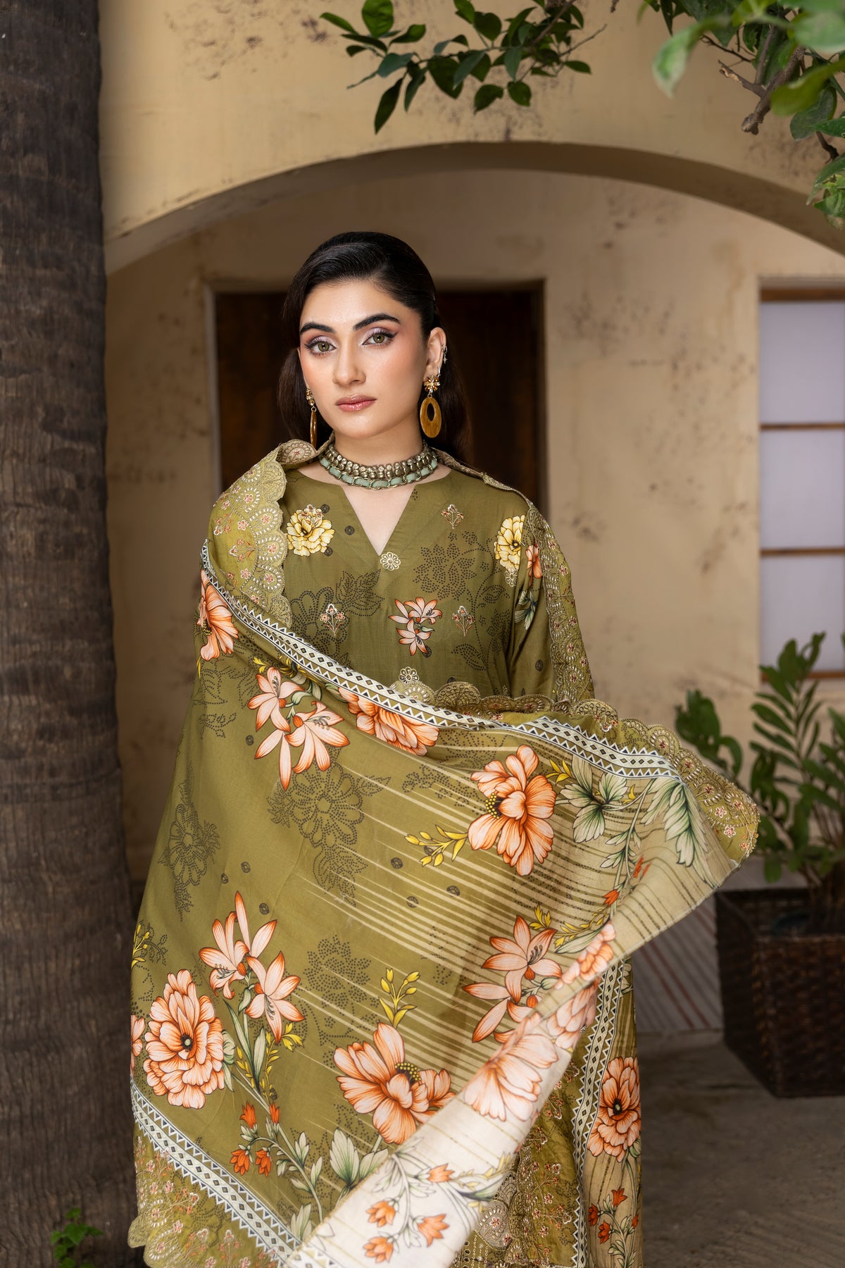 BIN NAEEM Royal Embroidery Vol-01 | 3 Piece Unstitched Cambric Suit