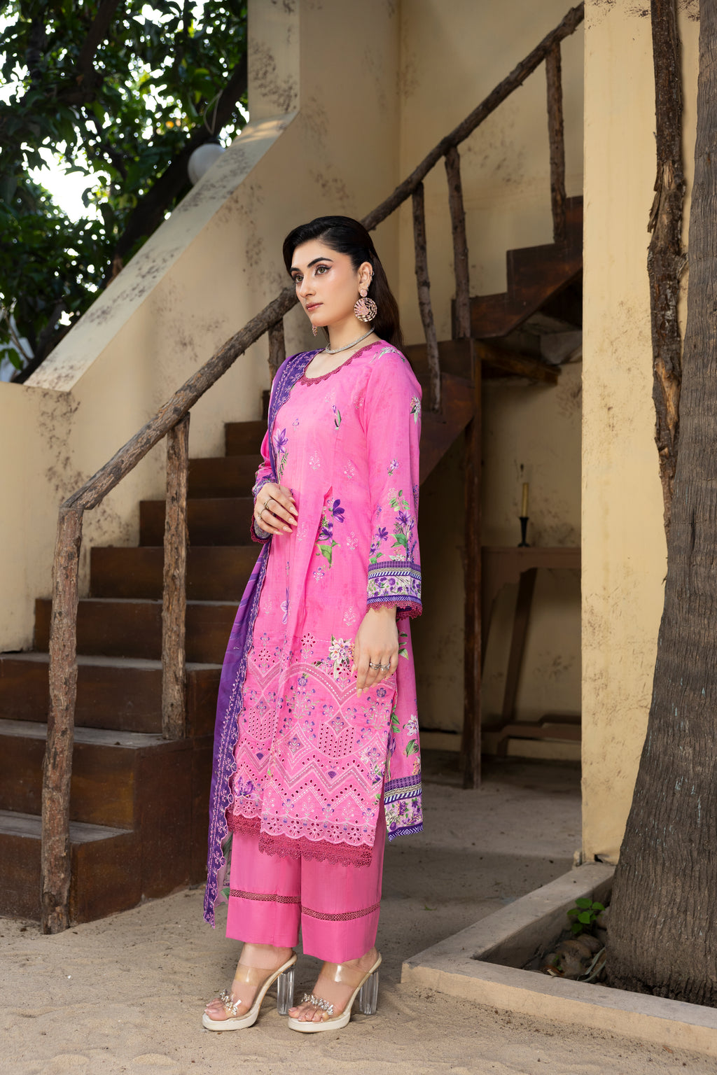 BIN NAEEM Royal Embroidery Vol-01 | 3 Piece Unstitched Cambric Suit