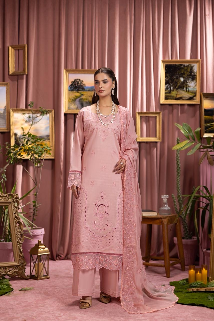 3 PIECE - EMBROIDERED LAWN SUIT