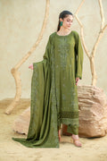 Luxury Karandi Embroidered 3 Piece Suit with Karandi Shawl