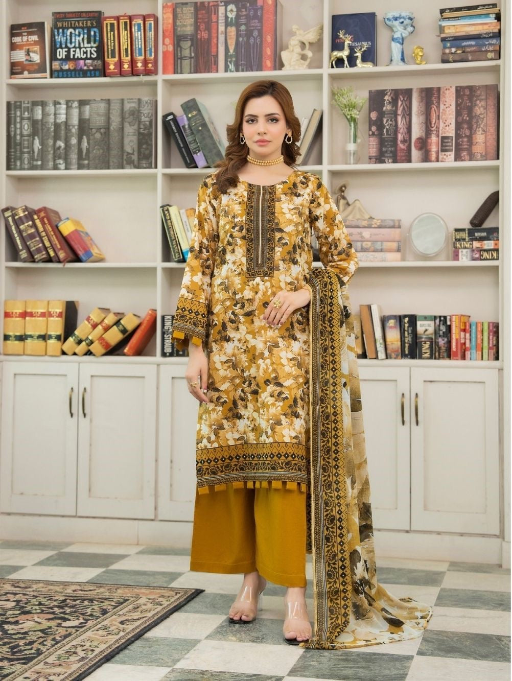 3 PIECE - EMBROIDERED LAWN SUIT